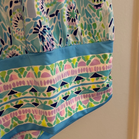 Lilly Pulitzer Blue and Green Sleeveless Top - Picture 4 of 4